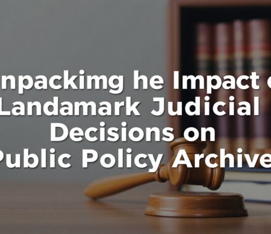 Unpacking the Impact of Landmark Judicial Decisions on Public Policy Archives Unpacking the Impact of Landmark Judicial Decisions on Public Policy Archives