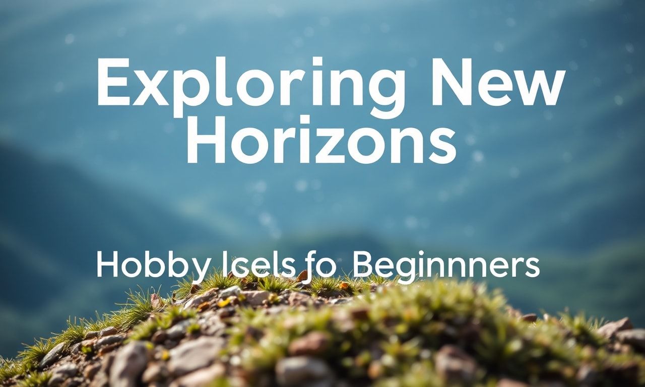 Exploring New Horizons: Hobby Ideas for Adults Getting Started