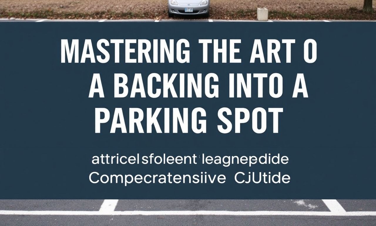 Mastering the Art of Reverse Parking: A Comprehensive Guide