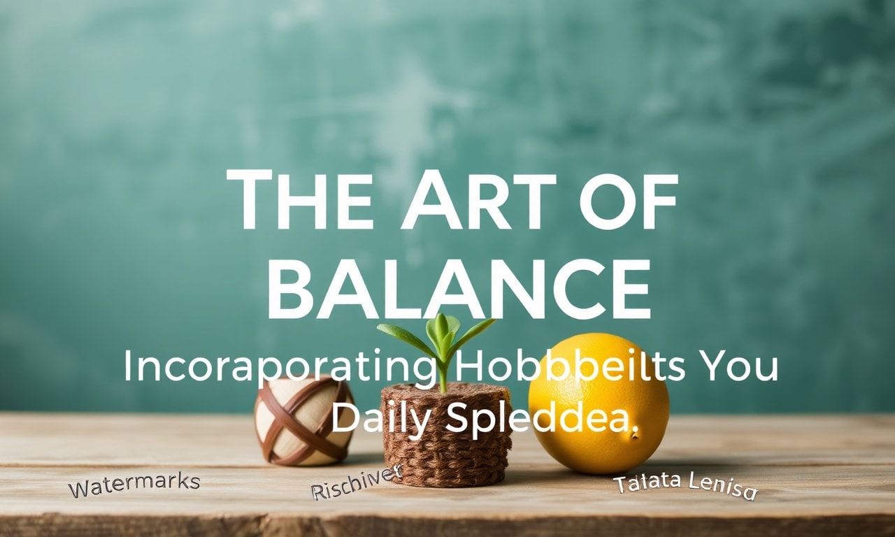 The Art of Balance: Integrating Hobbies into Your Daily Routine