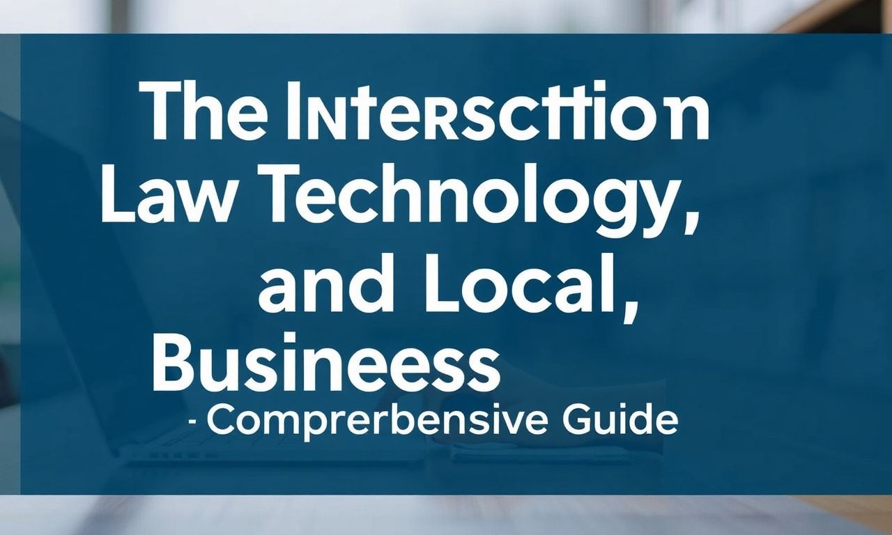 The Intersection of Law, Technology, and Local Businesses: A Comprehensive Guide