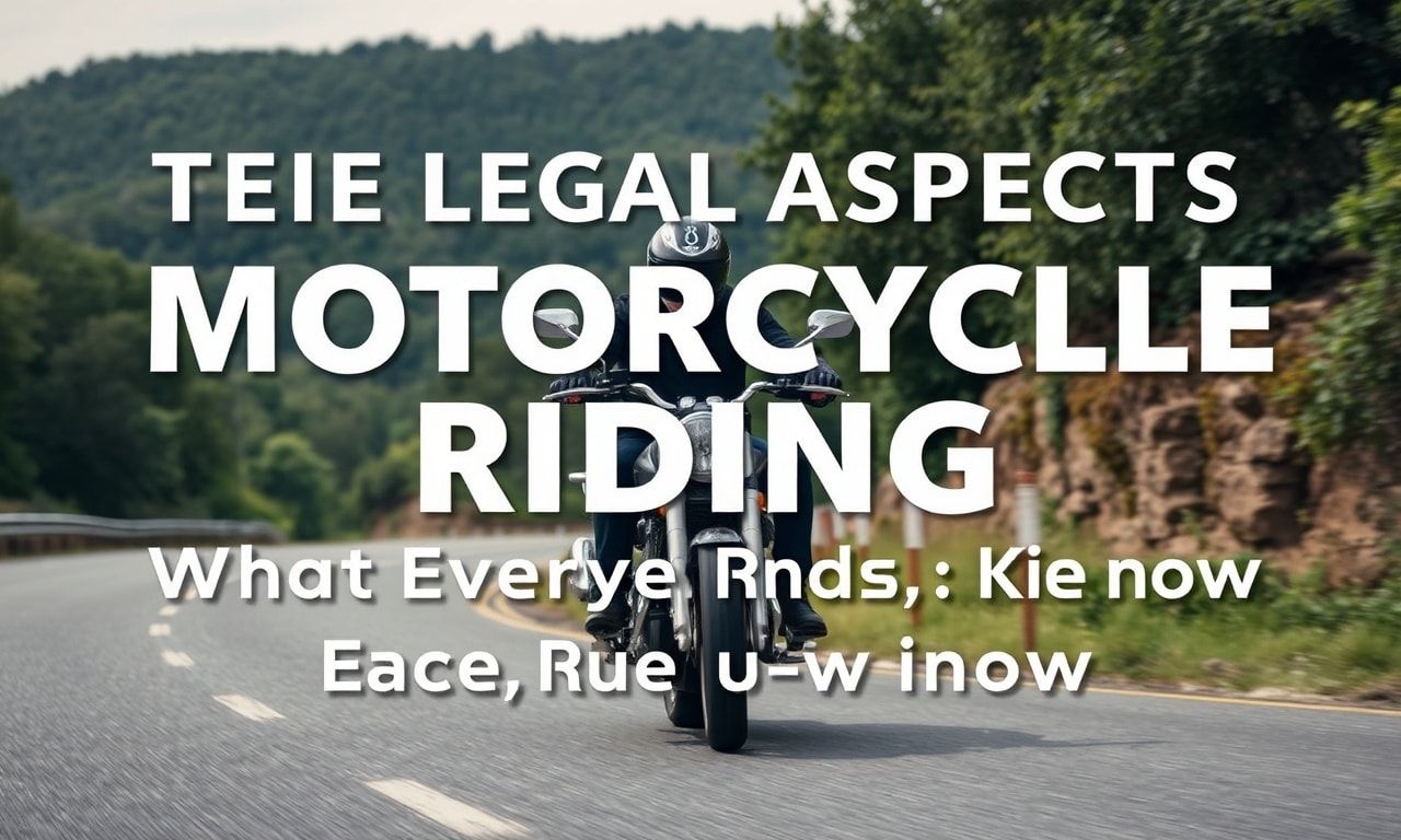 The Legal Aspects of Motorcycle Riding: What Every Rider Should Know