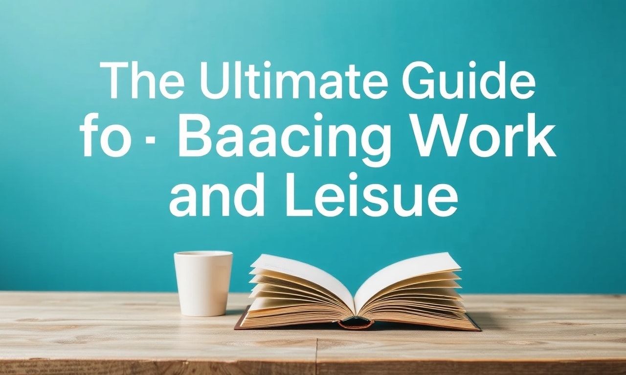 The Ultimate Guide to Balancing Work and Leisure: Tips and Tricks