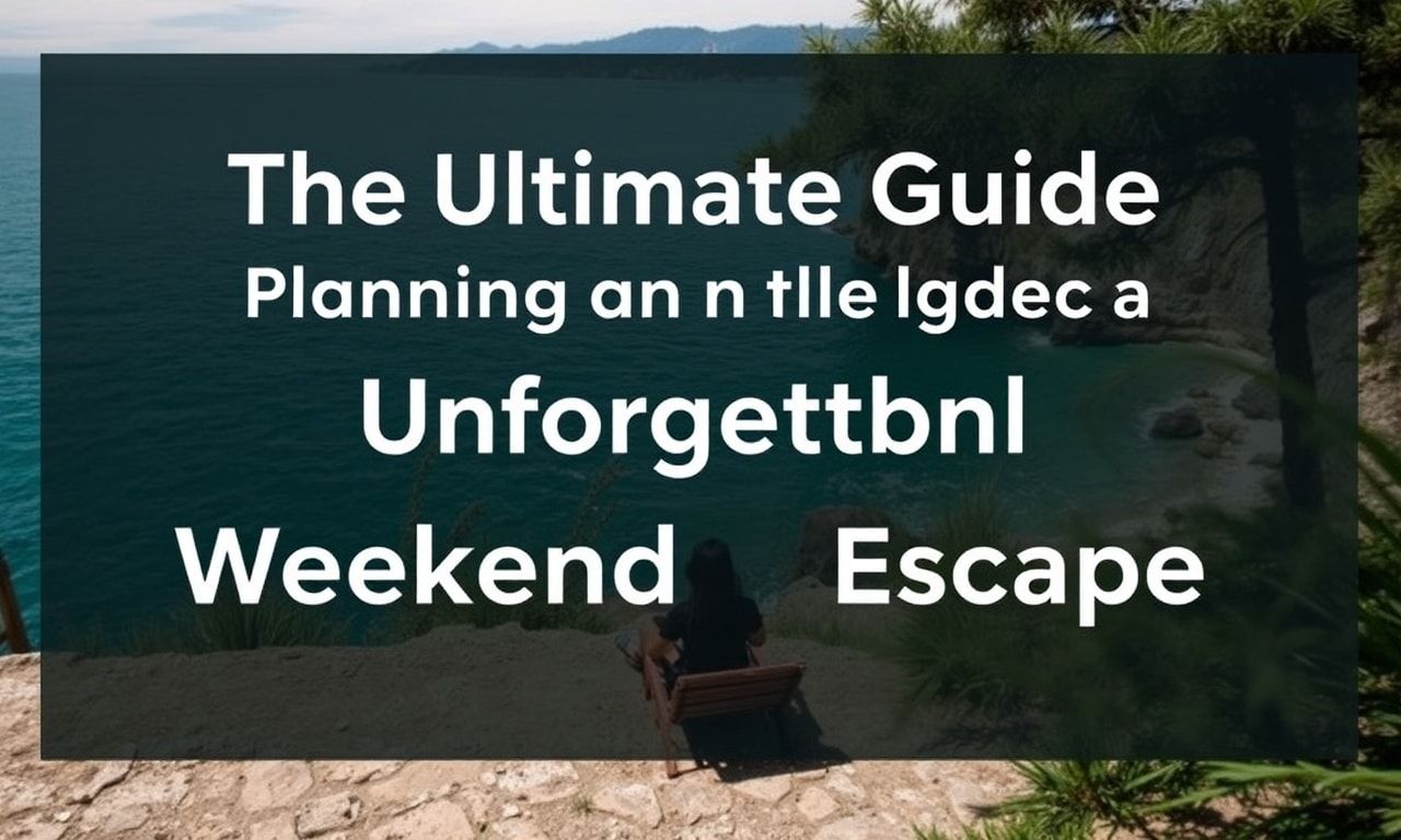 The Ultimate Guide to Planning a Memorable Weekend Getaway