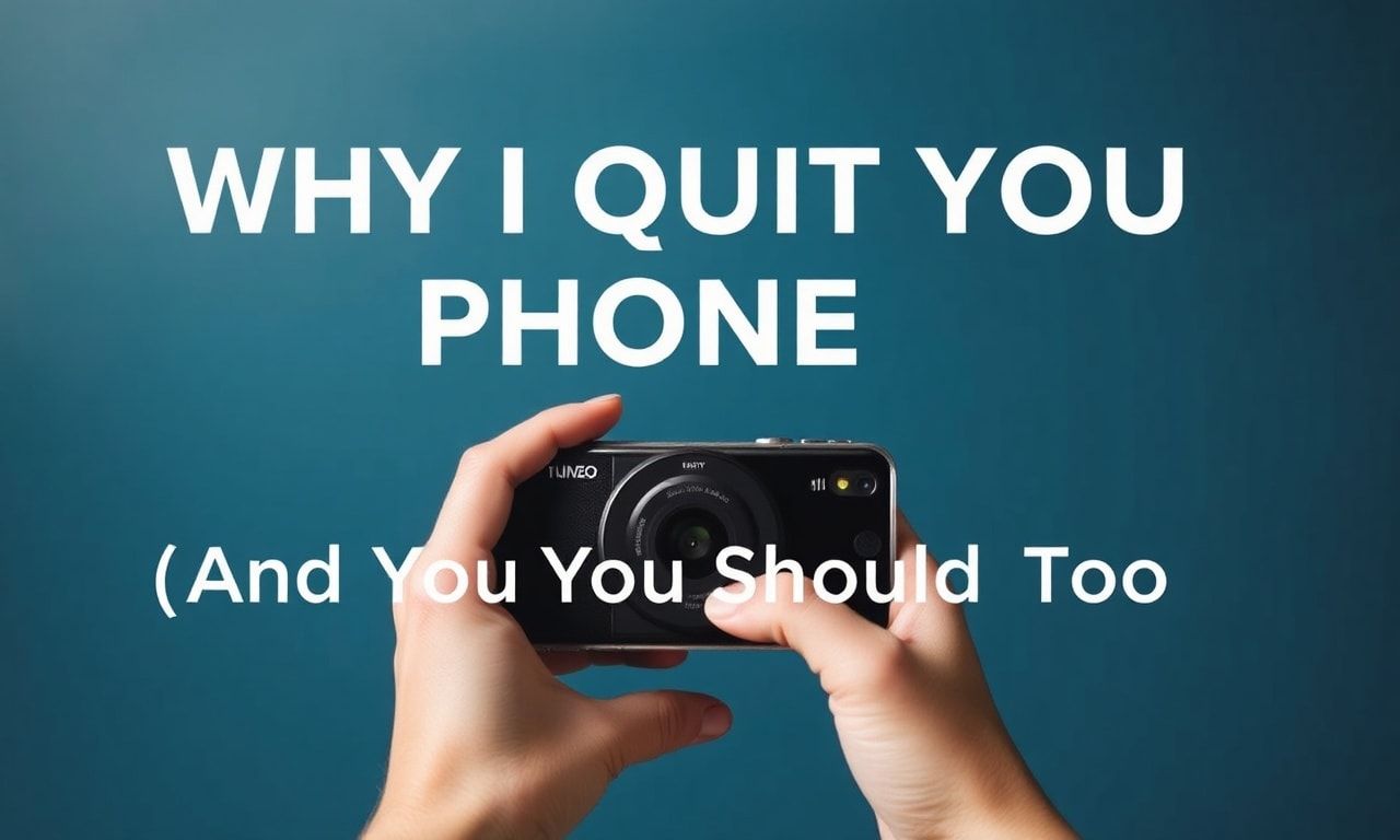 Why I Quit My Phone (And You Should Too)