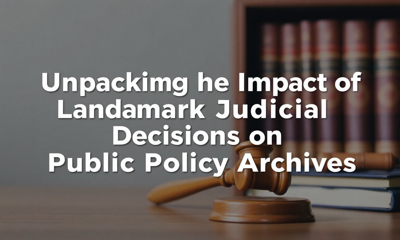Unpacking the Impact of Landmark Judicial Decisions on Public Policy Archives